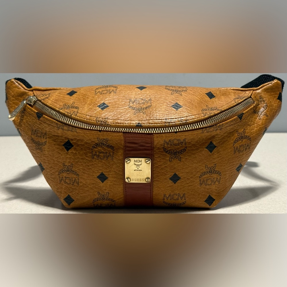 MCM Visetos Monogram Coated Canvas Belt Bag